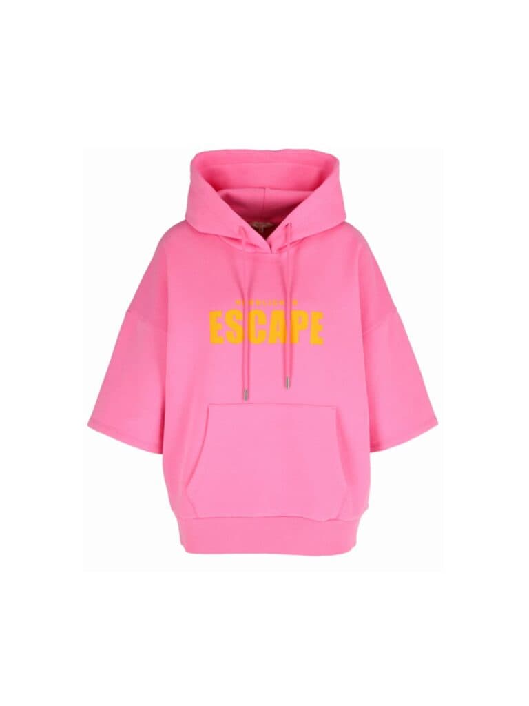 achtgrad. Dinklage Herrlicher Hoodie Kurzarm Escape pink gelb