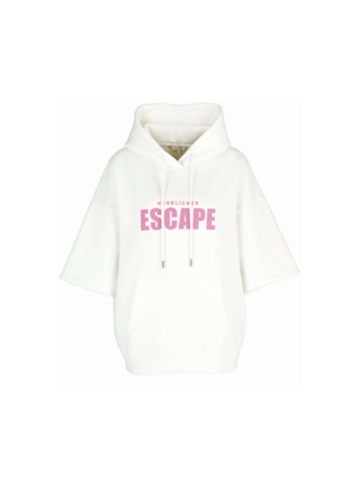 achtgrad. Dinklage Herrlicher Hoodie Kurzarm Escape weiß pink