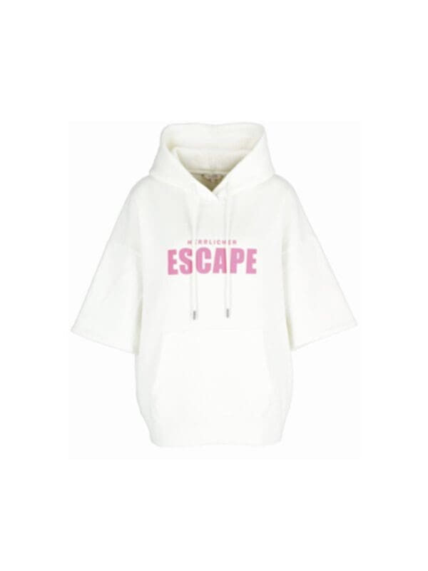 achtgrad. Dinklage Herrlicher Hoodie Kurzarm Escape weiß pink