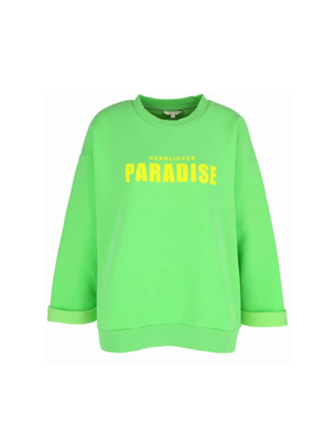 achtgrad. Dinklage Herrlicher Sweatshirt HERRLICHER PARADISE neon grün / gelb
