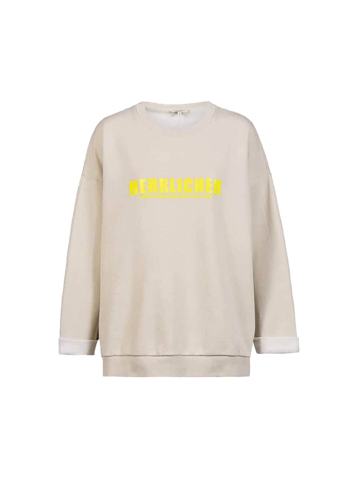achtgrad. Dinklage Herrlicher Sweatshirt beige neon gelb HERRLICHER
