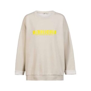 achtgrad. Dinklage Herrlicher Sweatshirt beige neon gelb HERRLICHER