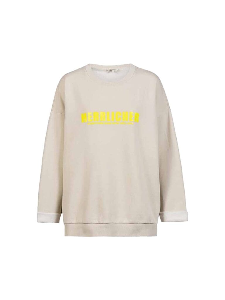 achtgrad. Dinklage Herrlicher Sweatshirt beige neon gelb HERRLICHER