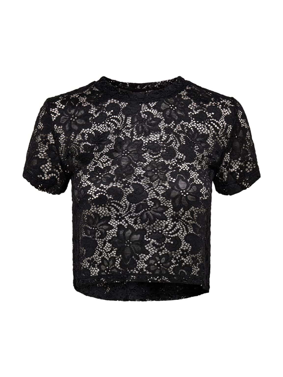 achtgrad. Dinklage Shirt Top cropped Alba Spitze