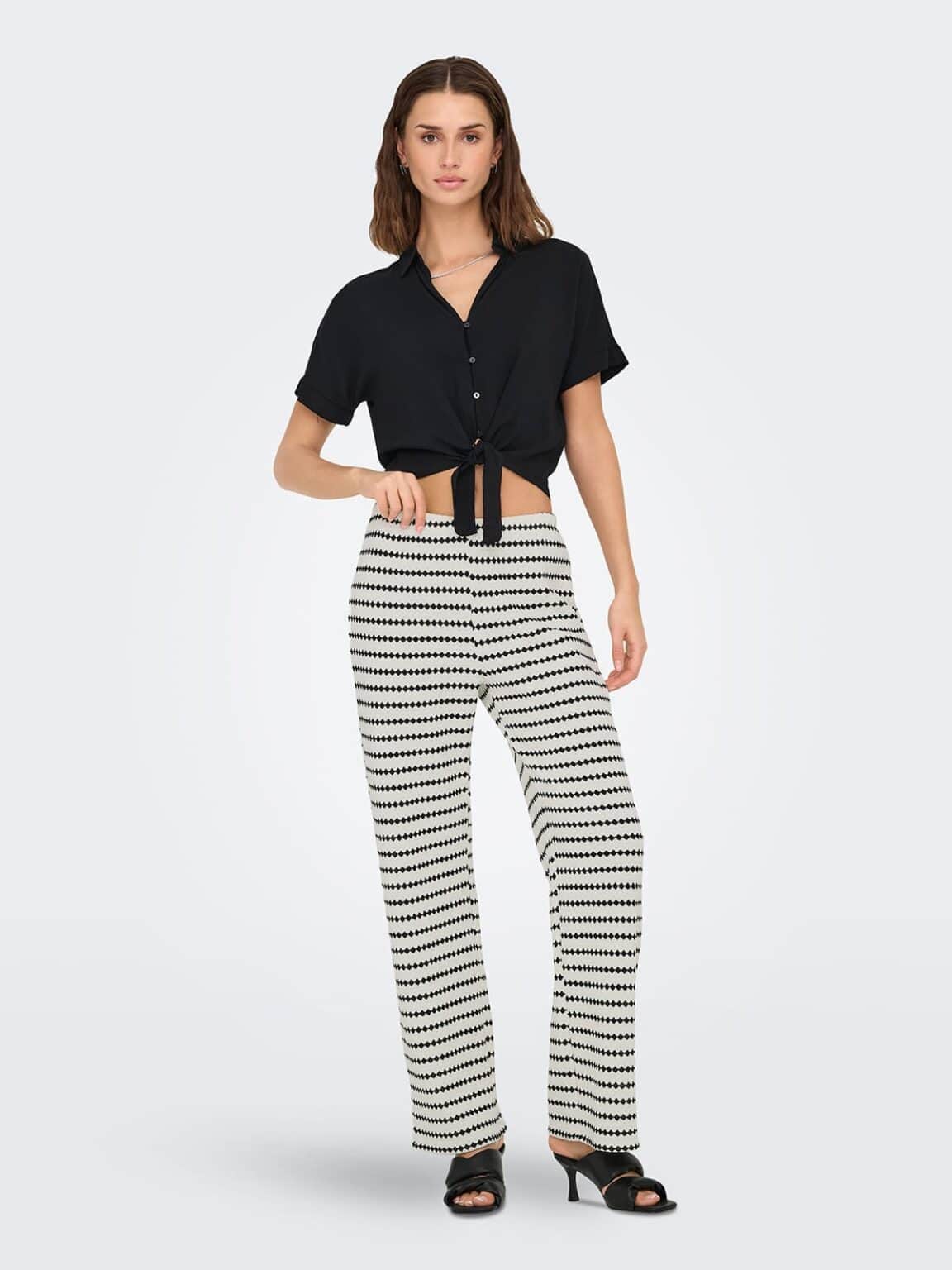 achtgrad. Dinklage Häkelhose ONLEVA STRIPE WIDE LEG ONLY