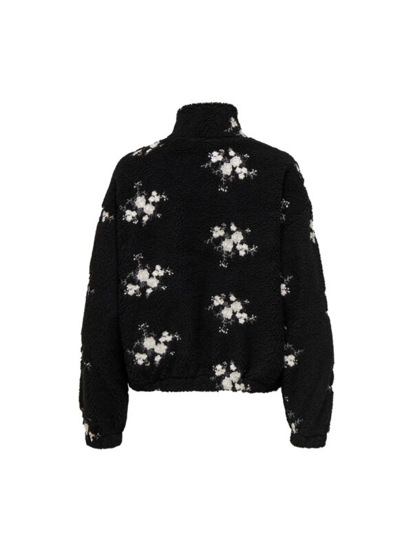 achtgrad. Dinklage Teddyjacke schwarz Blüten ONLVALENTINA