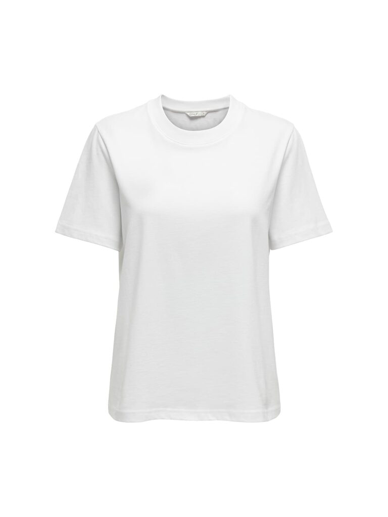 achtgrad. Dinklage ONLMONJA Basic T-Shrit weiss