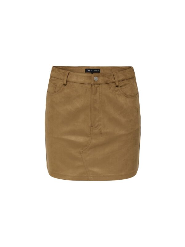 achtgrad. Dinklage Wildleder Rock Tulip cognac