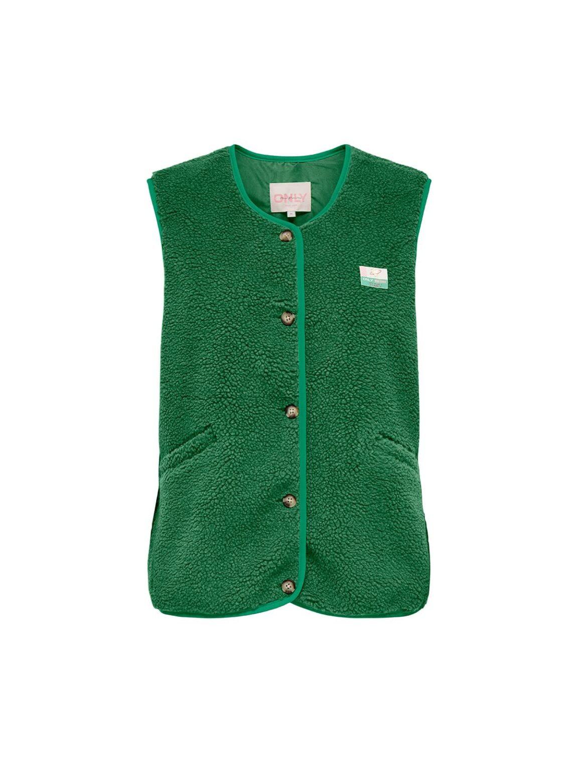 achtgrad. Dinklage ONLY ONLBABY Teddyweste medium green