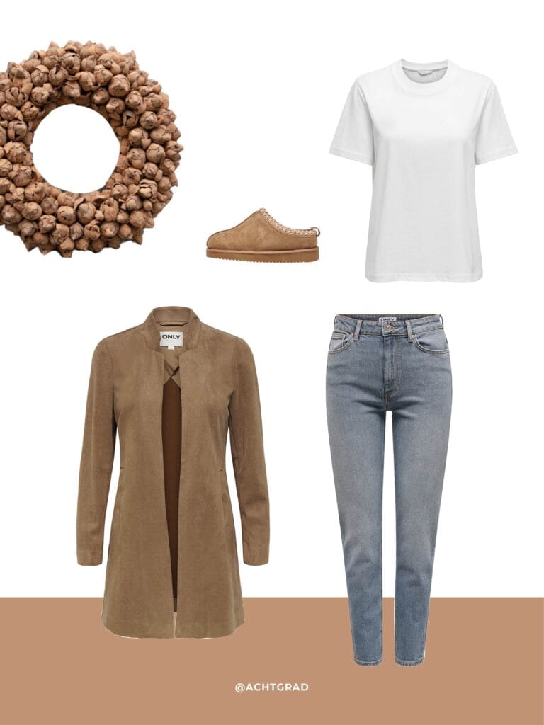 achtgrad. Dinklage ONLY JDY Coatigan Emily Jeans Basic-Shirt Slipper Teddy