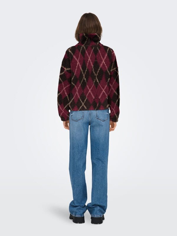 achtgrad. Dinklage ONLKATIA Teddyjacke Sweatshirt Karo