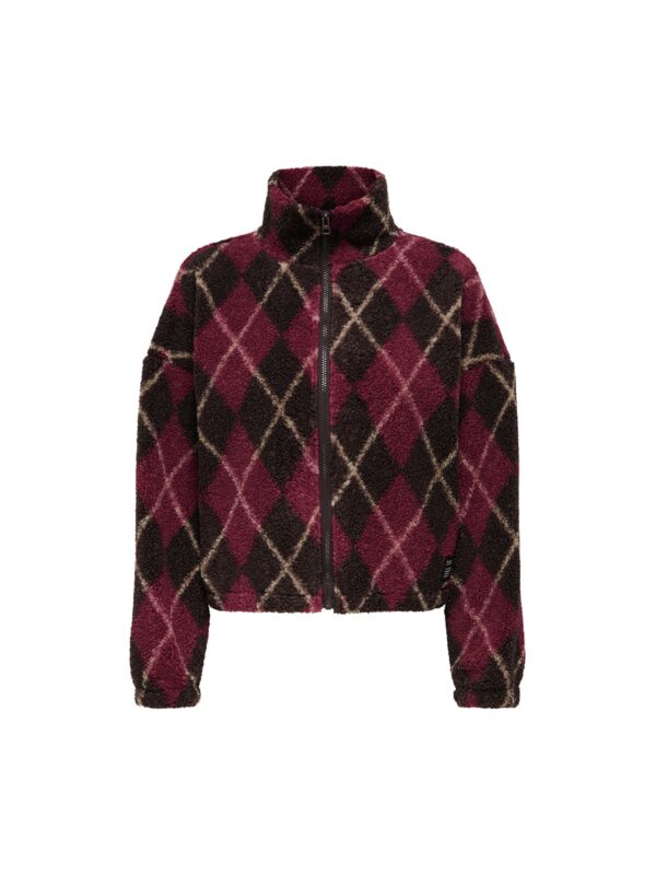 achtgrad. Dinklage ONLKATIA Teddyjacke Sweatshirt Karo