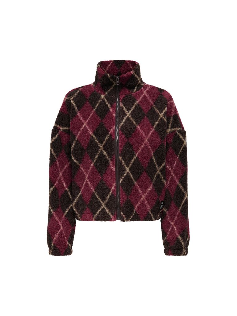 achtgrad. Dinklage ONLKATIA Teddyjacke Sweatshirt Karo