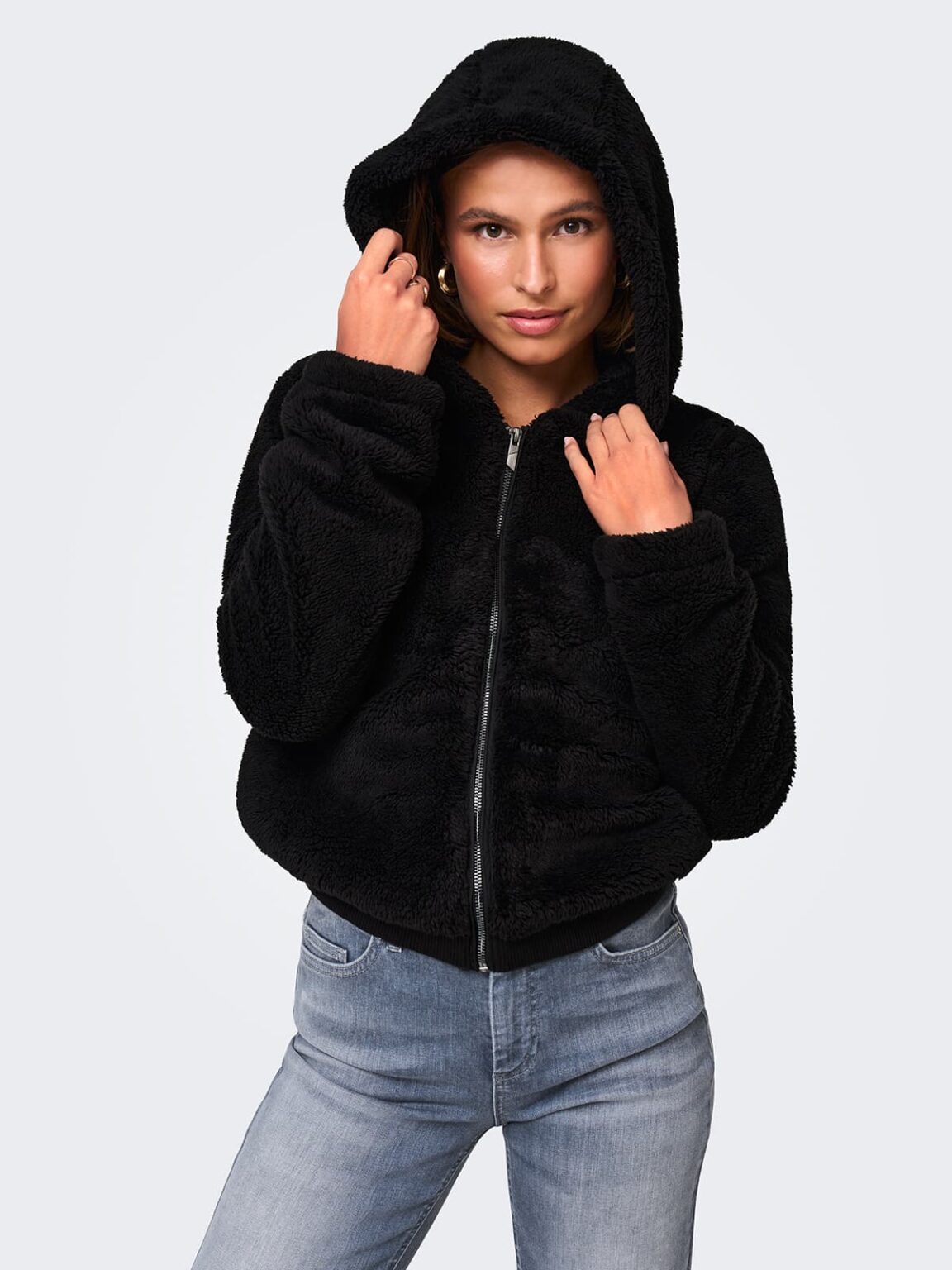achtgrad. Dinklage ONLNEWANNA Teddyjacke black
