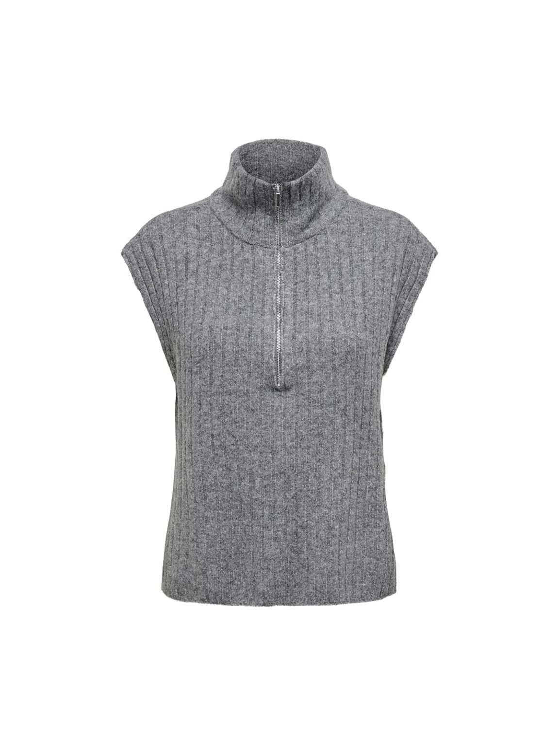 achtgrad. Dinklage Pullover Weste Pullunder ONLJEANETT medium grey melange