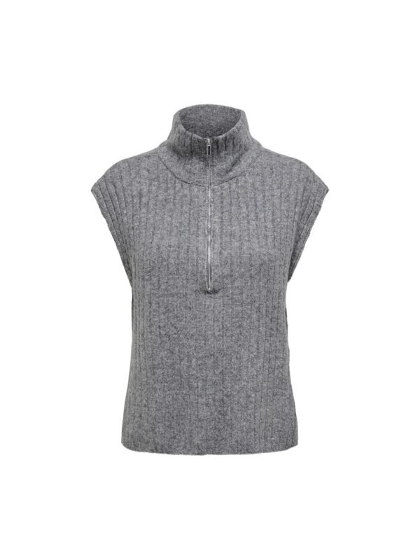 achtgrad. Dinklage Pullover Weste Pullunder ONLJEANETT medium grey melange