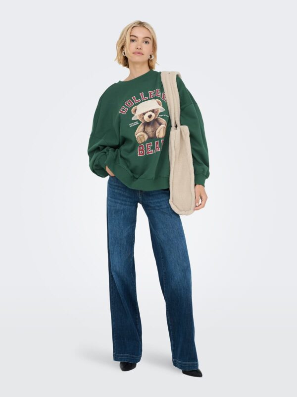 achtgrad. Dinklage ONLY ONLBILA Sweatshirt College Teddy grün