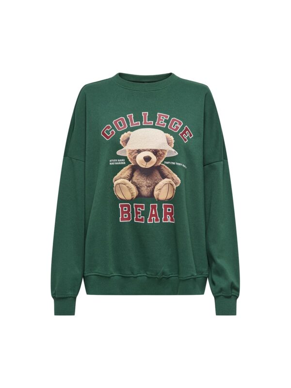 achtgrad. Dinklage ONLY ONLBILA Sweatshirt College Teddy grün