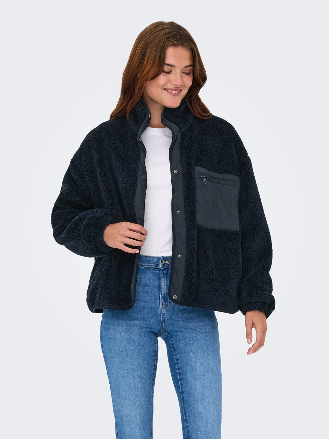 achtgrad. Dinklage ONLY ONLCONTACT Jacke Plüschjacke night sky