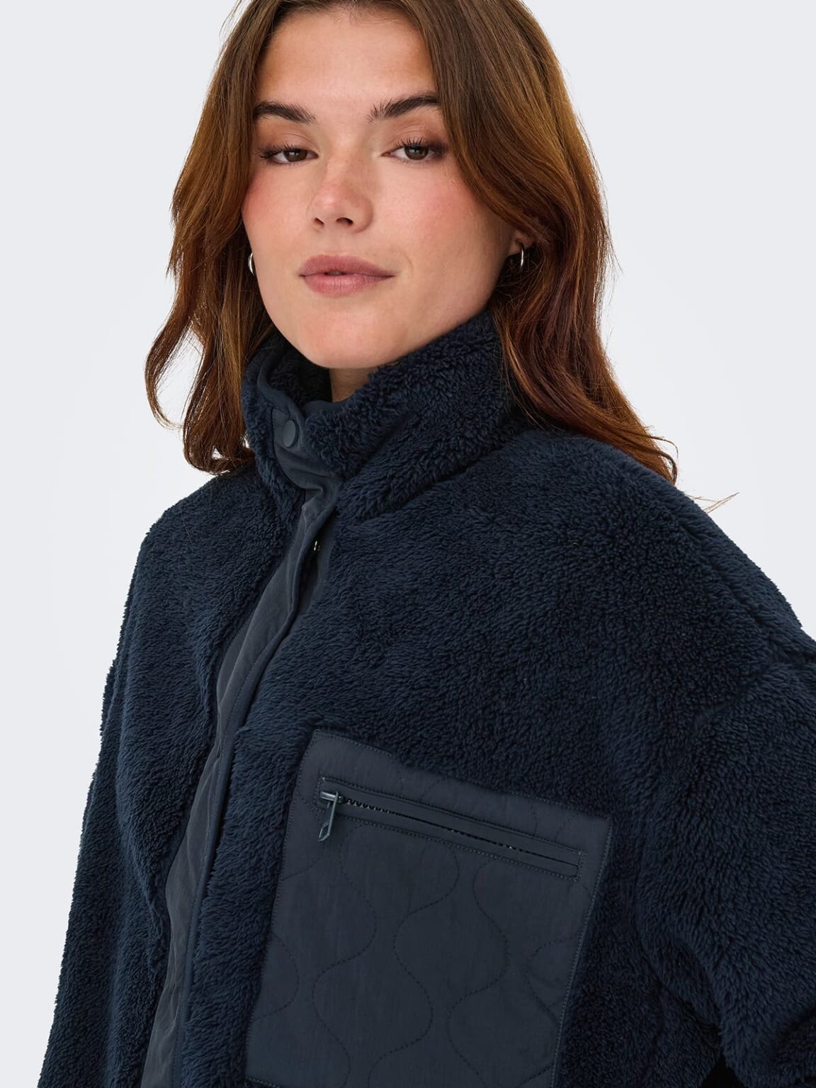 achtgrad. Dinklage ONLY ONLCONTACT Jacke Plüschjacke night sky