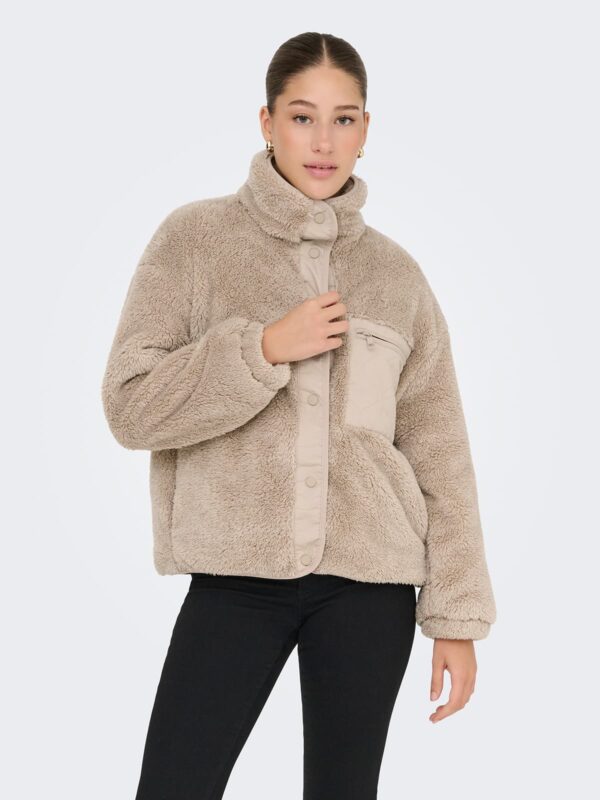 achtgrad. Dinklage ONLY ONLCONTACT Jacke Plüschjacke humus