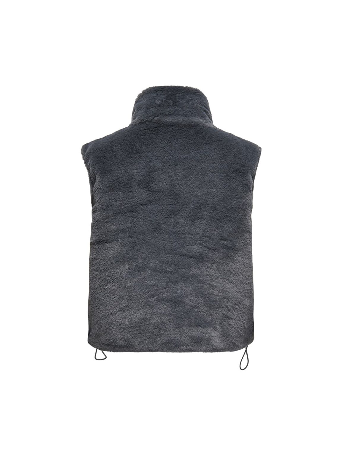 achtgrad. Dinklage ONLY ONLDANA Wendeweste Plüschweste blackened pearl anthrazit