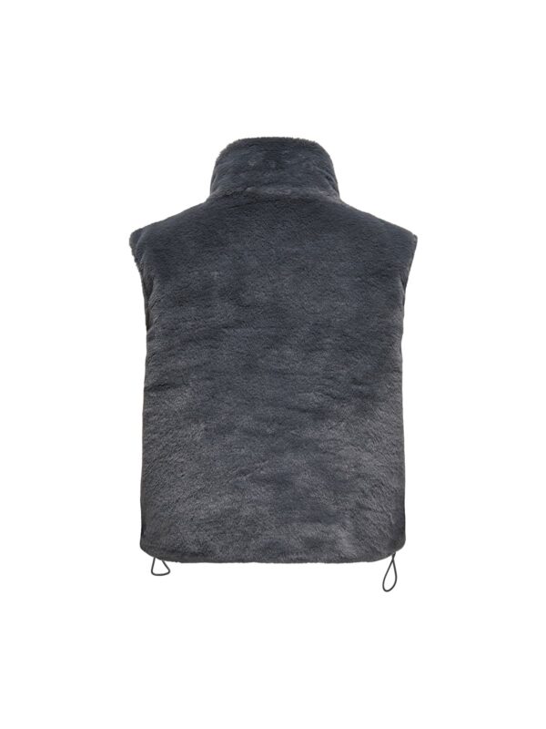 achtgrad. Dinklage ONLY ONLDANA Wendeweste Plüschweste blackened pearl anthrazit
