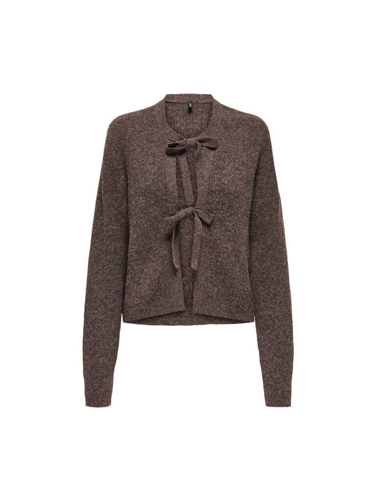 achtgrad. Dinklage ONLY ONLMALIS Strickjacke Schleifendetails pinecone melange