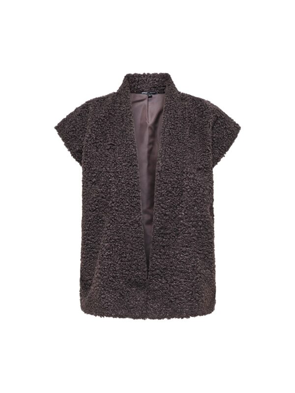 achtgrad. Dinklage ONLY ONLNAYA Weste Teddyfell seal brown