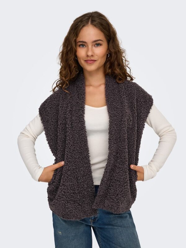 achtgrad. Dinklage ONLY ONLNAYA Weste Teddyfell seal brown