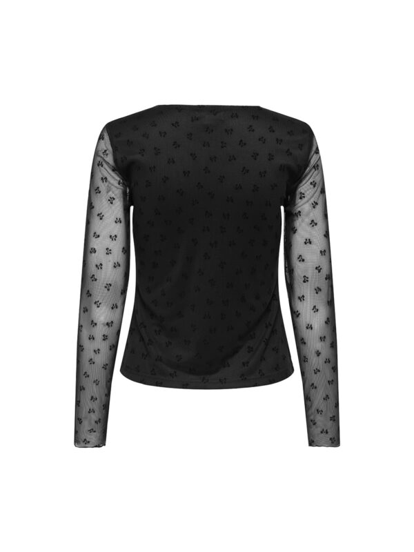 achtgrad. Dinklage ONLSIENA Langarmshirt Mesh Schleifen