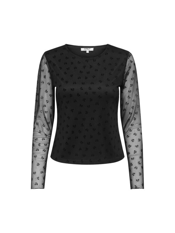 achtgrad. Dinklage ONLSIENA Langarmshirt Mesh Schleifen