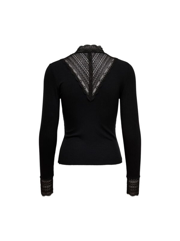 achtgrad. Dinklage ONLTILDE Langarmshirt Spitze black