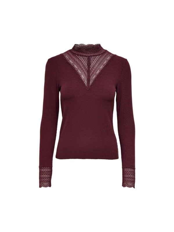 achtgrad. Dinklage ONLTILDE Langarmshirt Spitze port royale