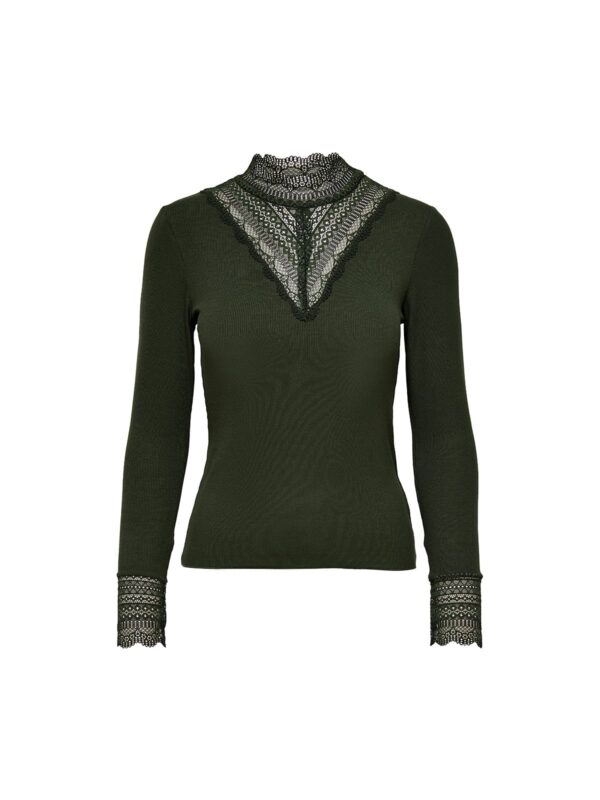 achtgrad. Dinklage ONLTILDE Langarmshirt Spitze rosin
