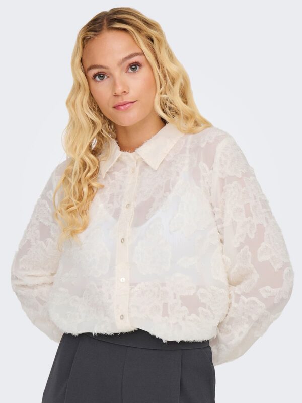 achtgrad. Dinklage JDY MAIA Bluse Hemd cloud dancer