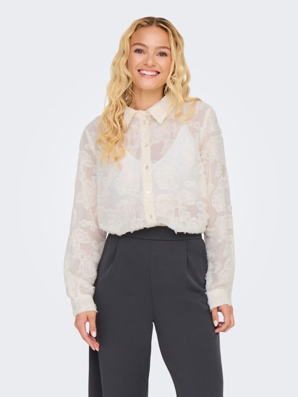 achtgrad. Dinklage JDY MAIA Bluse Hemd cloud dancer