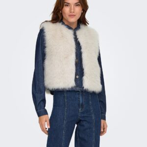 achtgrad. Dinklage JDY Weste ORA Faux fur Kunstpelz birch