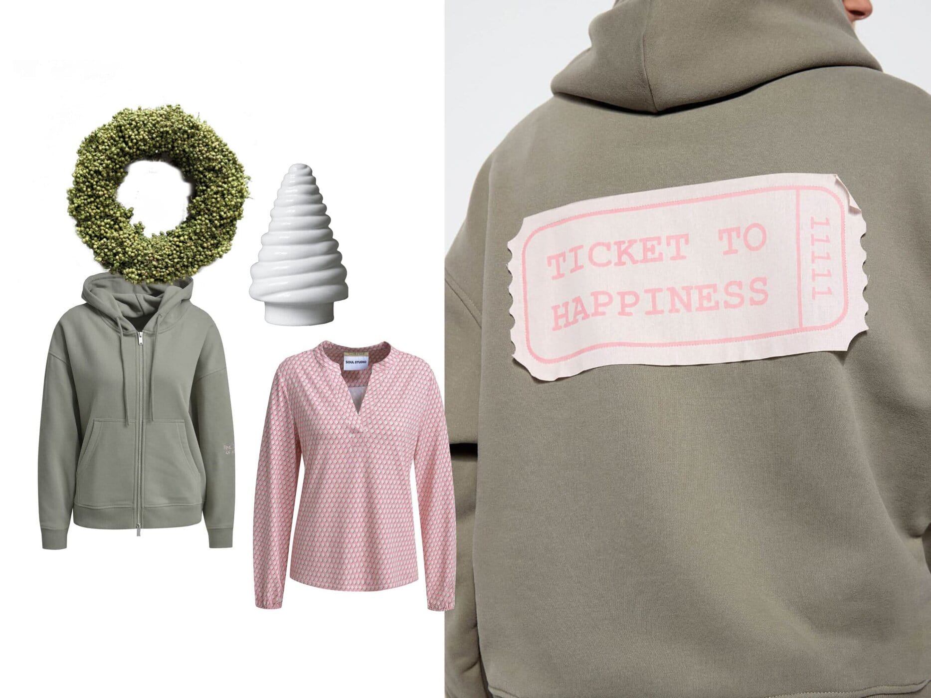achtgrad. Dinklage Smith & Soul Soul Studio Bubblegum Pink khaki Happiness ticketChristmas November drop