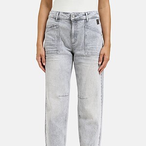 achtgrad. Dinklage Smith & Soul cropped denim jeans grey