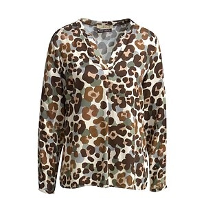 achtgrad. Dinklage Smit & Soul Jersey T-Shirt Bluse choc print
