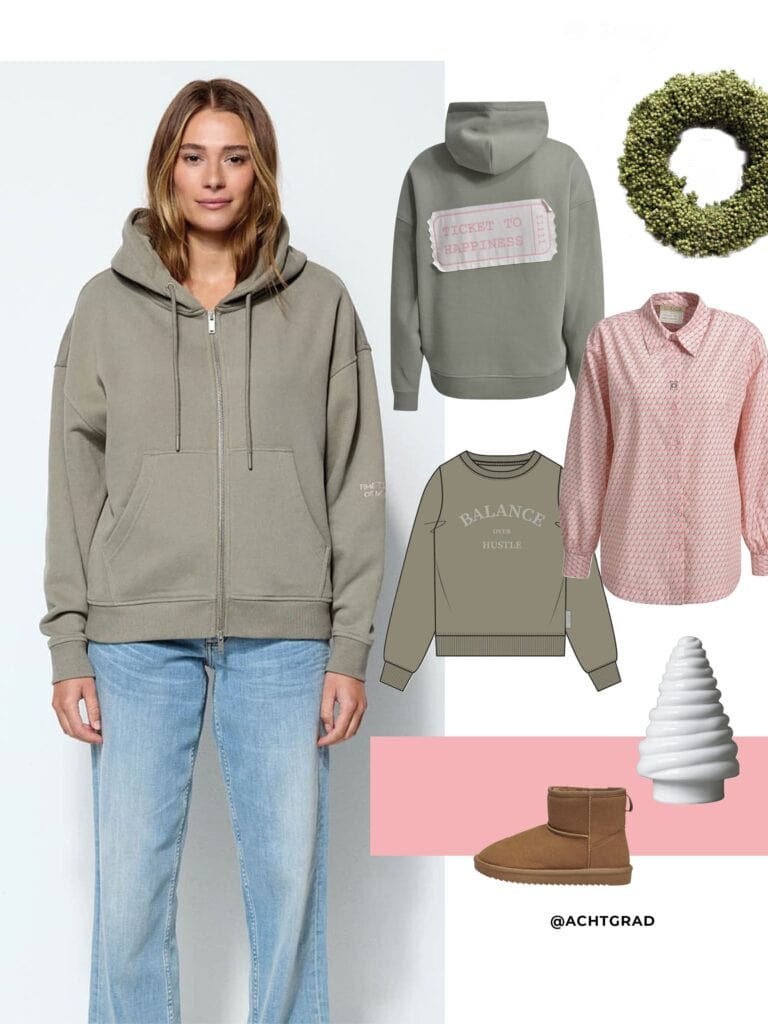 achtgrad. Dinklage Smith & Soul UNIK.HUS ticket to happiness Balance khaki bubbelgum christmas crazy